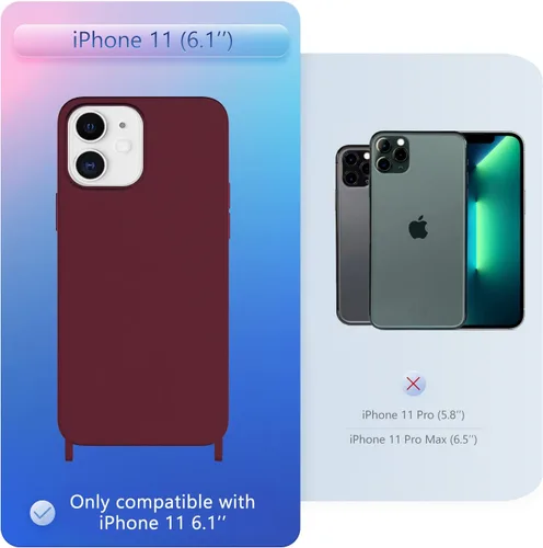 Vista 240 de Funda compatible con iPhone 8 Plus, iPhone 7 Plus/6 Plus/6S Plus con cordón, funda cruzada para iPhone con correa ajustable de silicona para iPhone