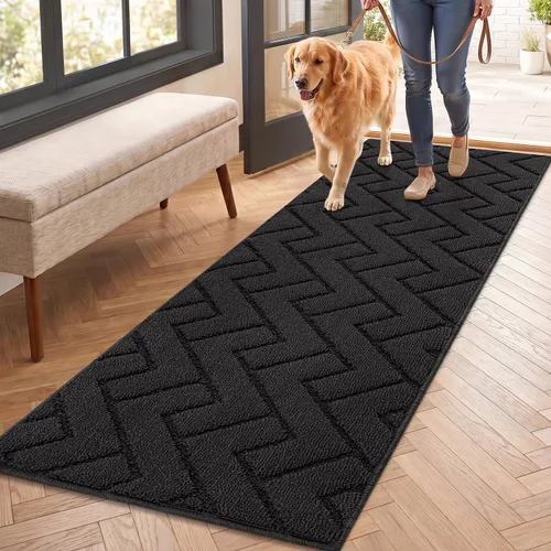 Vista 62 de hicorfe Tapete para puerta delantera para entrada exterior, 20 x 31.5 pulgadas, absorbente, resistente a la suciedad, tapetes de bienvenida