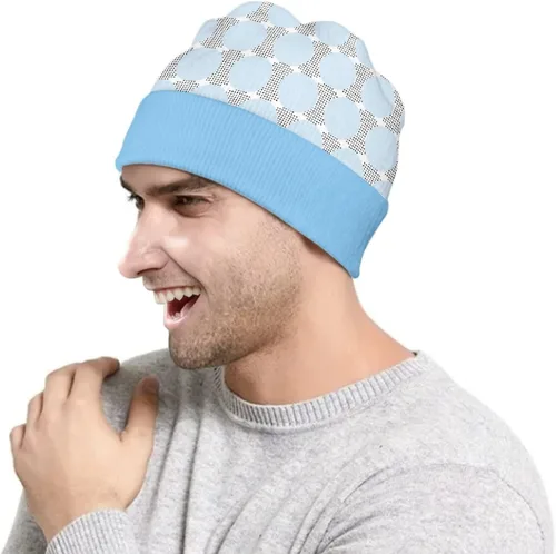 Vista 3 de AmzPrint Gorro térmico de invierno con estampado de lunares blancos y fresas rosadas, talla única