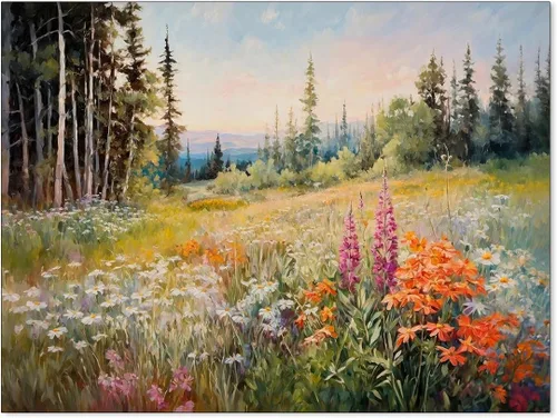 Vista 29 de Póster de paisaje campestre y lago, arte de pared de paisaje de naturaleza otoñal, 08 x 10 pulgadas, marco negro, pintura al óleo vintage de otoño