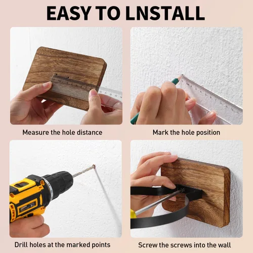 Vista 5 de Basketball Holder Wall Mount with Wooden Base