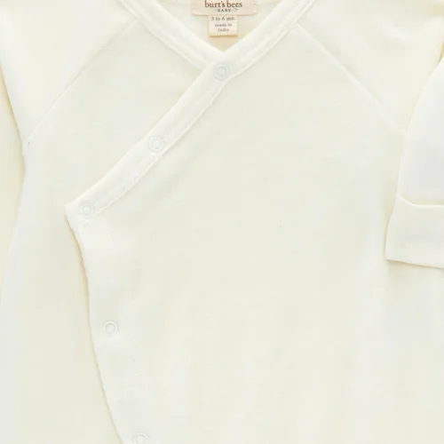 Vista 3 de Burt's Bees Baby Enterizo de una pieza para bebé, 100% algodón orgánico, Terciopelo de cáscara de huevo