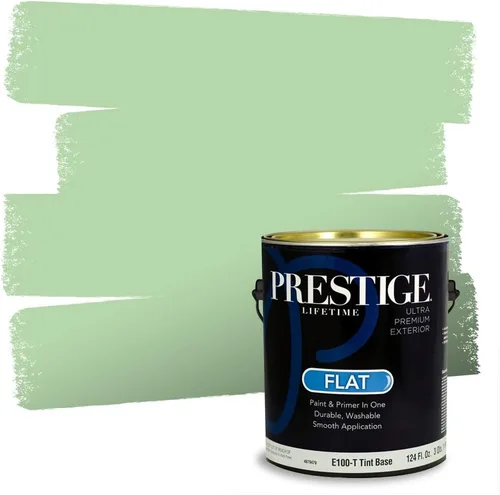 Vista 60 de PRESTIGE Pintura exterior e imprimación en uno, aloe, plano, 1 galón
