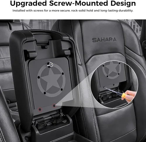 Vista 3 de DIAMOOKY - Consola central de metal organizador oculto para Jeep Wrangler y Gladiator