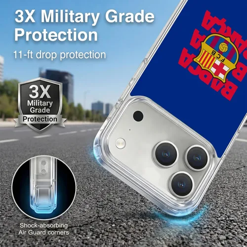 Vista 95 de Head Case Designs Funda de gel suave con licencia oficial del FC Barcelona Barca Crest Graphics [protección de grado militar] compatible con Apple