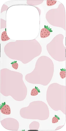 Vista 14 de Baby Pink Cow Print Pattern Cute Strawberry Cow Animal Gift Case for iPhone 17