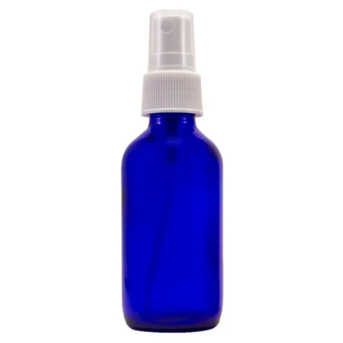 Vista 5 de Botella de vidrio ámbar de 2 fl oz con tapa de spray negra (paquete de 6)