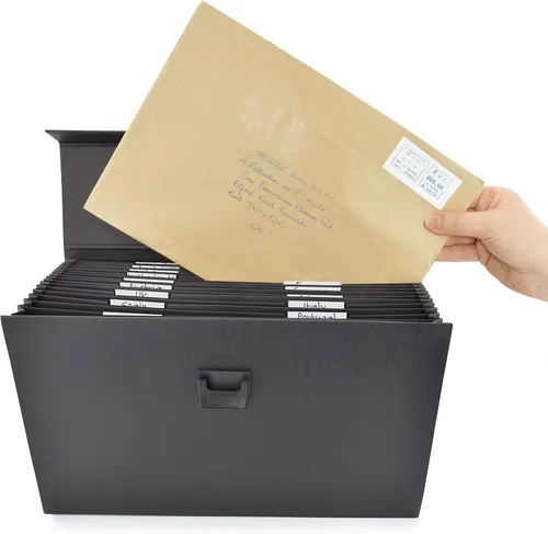 Vista 9 de Rapesco 1555 - Caja expansible para documentos de 19 piezas, A4+, color negro