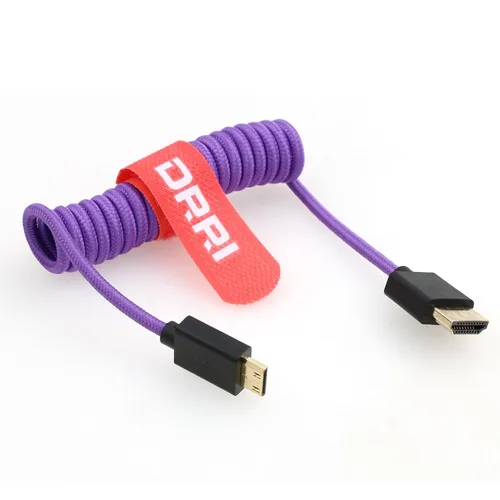 Vista 13 de Cable trenzado de alta velocidad 8K @60Hz 4K @120Hz Mini HDMI a Full HDMI 2.1 para Sony F55 A7S3 A74 Nikon Z5 Z6 Z7 BMPCC4k a monitor Atomos Ninja