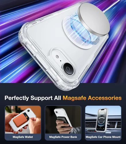 Vista 1087 de DIACLARA - Funda transparente compatible con iPhone XR 6.1 pulgadas 2018