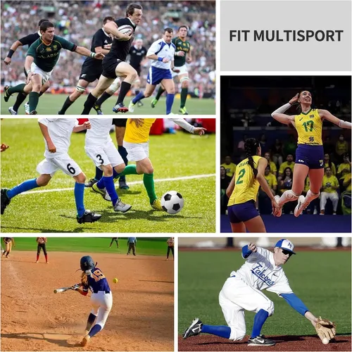 Vista 5 de GRAPMKTG Paquete de 3 calcetines de fútbol de sóftbol calcetines de béisbol para jóvenes, hombres y mujeres