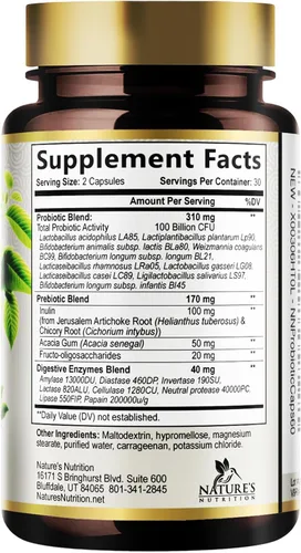 Vista 9 de Probióticos premium – 100 mil millones de UFC por porción – 10 cepas + prebióticos – El mejor suplemento para la salud intestinal para mujeres