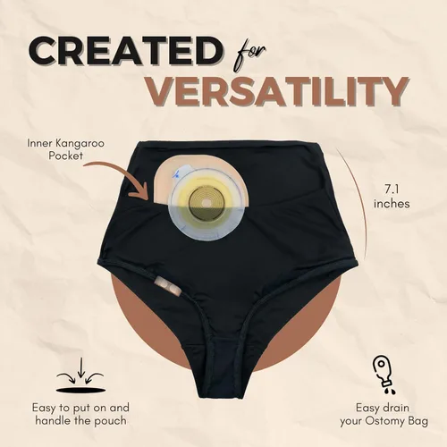 Vista 5 de SIIL Ostomy Panty, Colostomy Bag Covers Underwear for Women with Stoma Pocket for Ostomy Bag Support, Colostomy Ileostomy
