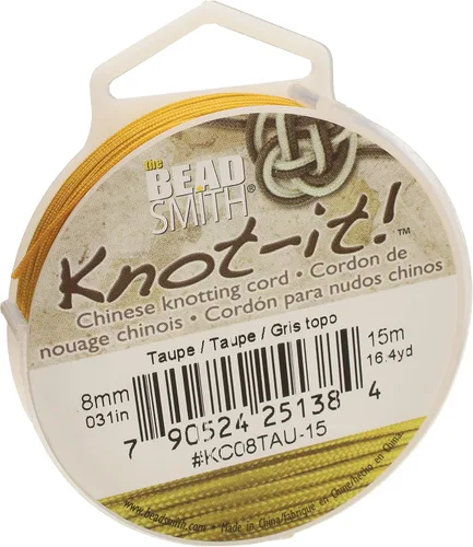 Vista 19 de The Beadsmith Knot-it - Cordón de nailon chino, color negro, 0.059 in de diámetro, carrete de 16.4 ft
