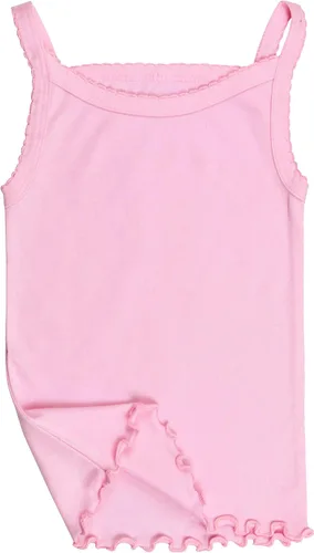 Vista 5 de ToBeInStyle - Camiseta sin mangas para niña con tirantes delgados y dobladillo fruncido, 4