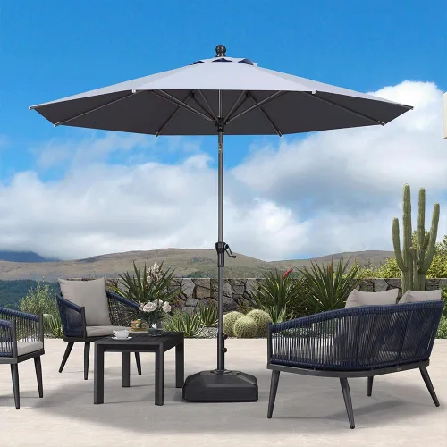 Vista 52 de PURPLE LEAF - Sombrilla de patio rectangular de 6' x 4', sombrilla de mesa para exteriores con marco de aluminio, sombrilla de mercado, sombrilla