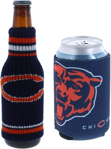 Vista 33 de Soporte aislante para latas y botellas de fútbol americano enfriador de bebidas Huggie (Nueva Orleans (Saints) - Negro) Nueva Orleans (Santos)