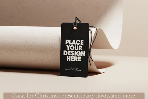Vista 2 de 500 etiquetas de regalo personalizadas con cuerda, etiquetas de papel kraft, envoltura de regalo para artes y manualidades, bodas, Acción