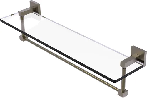Vista 13 de Allied Brass MT-1-16TB Montero Collection - Estante de cristal integrado para tocador de 16 pulgadas, color negro mate