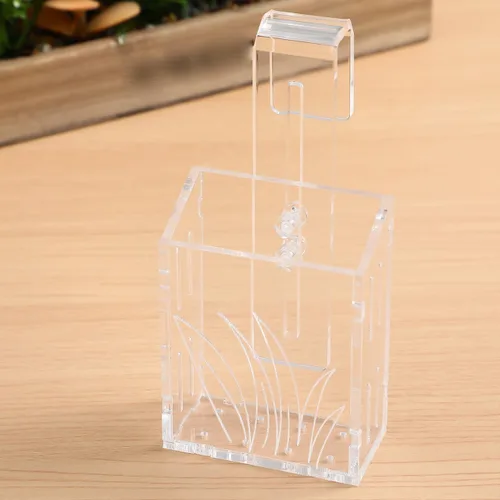 Vista 7 de POPETPOP Maceta de acuario para pecera, soporte para plantas acuáticas de acrílico, tazas de plantas acuáticas, taza de plantación de acuario