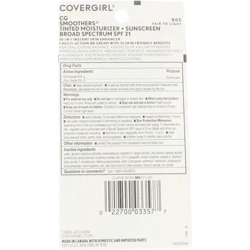 Vista 2 de Cover Girl 03357 805fairlt Covergirl Bb Crema