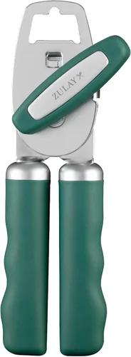 Vista 31 de Zulay Kitchen Abrelatas manual de acero inoxidable resistente con abridor de botellas, abrelatas manual a prueba de óxido con perilla giratoria