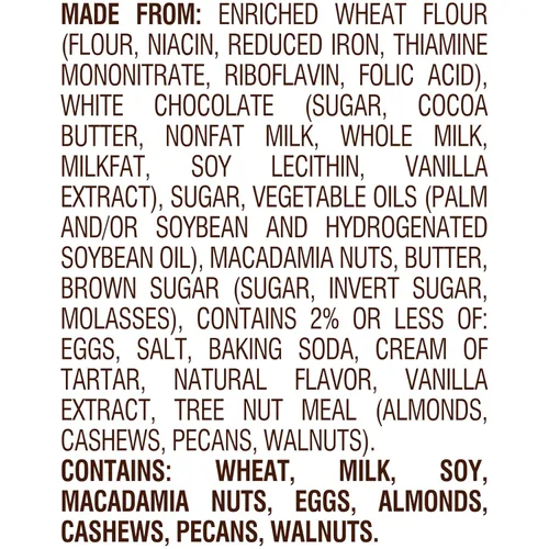 Vista 3 de Pepperidge Farm Tahoe Galletas crujientes de chocolate blanco y nuez de macadamia, bolsa de 7.2 onzas (8 galletas)