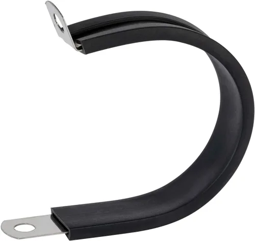 Vista 4 de ISPINNER Paquete de 12 abrazaderas de cable de acero inoxidable acolchadas de goma de 1 pulgada, abrazadera de manguera, abrazadera de tubo