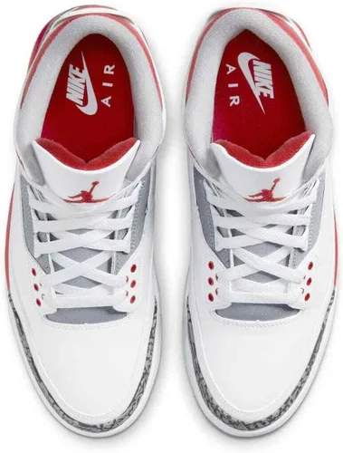 Vista 4 de Jordan 3 Retro Fire Red WhiteFire Red-Black (DN3707 160) para hombre, blancorojonegro (WhiteFire Red-Black)