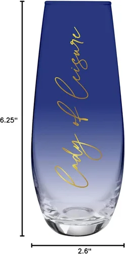 Vista 3 de Creative Brands slant collections - Vaso de copa de champán sin tallo, 11.8 onzas, Lady Of Leisure