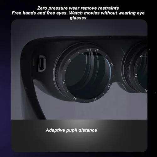 Vista 3 de Diydeg Gafas AR, 4K HD 3D IMAX auriculares inteligentes para visualización de video, compatibles con la miopía, realidad aumentada portátil