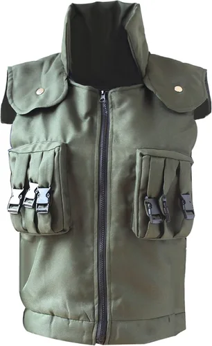 Vista 2 de ZYHCOS Disfraz de cosplay Hatake Kakashi para Halloween, traje completo con peluca, talla EE. UU
