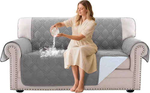 Vista 61 de Turquoize Funda 100 % impermeable para sillón de ala, protector de sofá, triple antideslizante, protector de muebles para mascotas, niños, perros