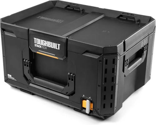 Vista 11 de ToughBuilt StackTech Caja de Herramientas Compacta Organizador con Cerradura con Bandeja Extraíble