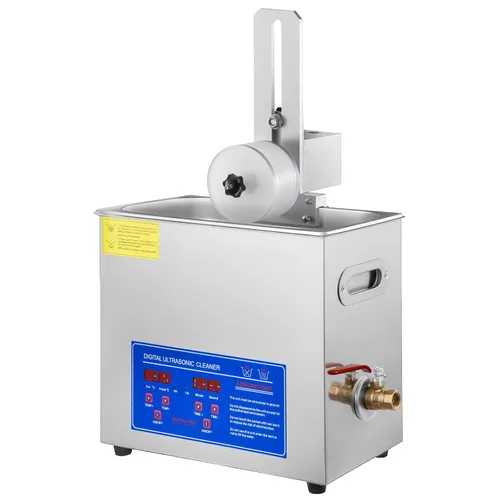 Vista 8 de VEVOR Limpiador sónico, limpiador ultrasónico de vinilo de 6 litros de 7 a 12 pulgadas, máquina de limpieza de vinilo ultrasónico de 8 registros