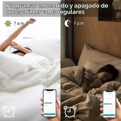 Vista 5 de Interruptor de luz inteligente de 2 bandas (botón), interruptores de luz WiFi inteligentes dobles, interruptor inteligente compatible con Alexa