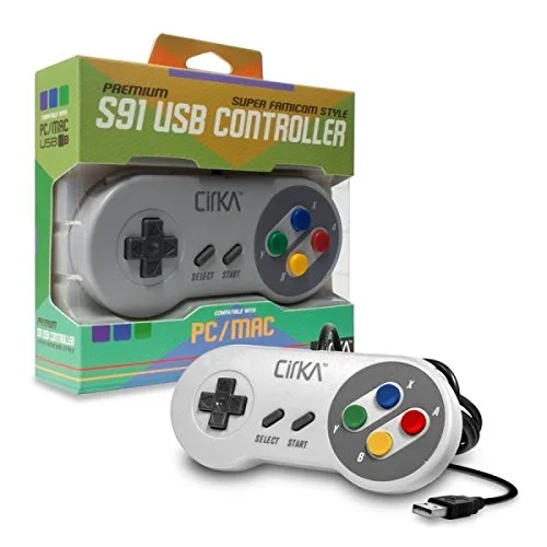 Vista 3 de CirKa "S91" Premium 90s-Style USB Controller for PC Mac (Import Edition)