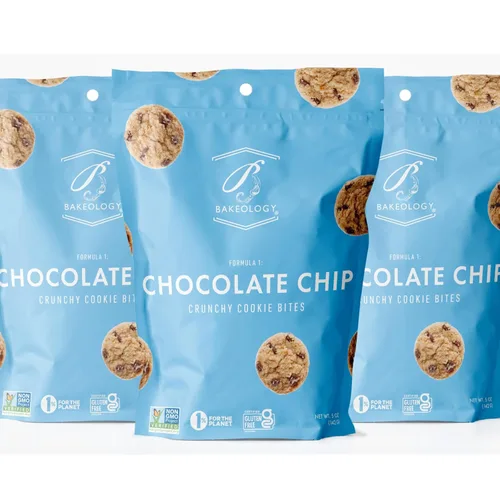 Vista 11 de Bakeology Galletas veganas - Mini galletas crujientes de chocolate sin gluten, sin lácteos, sin OMG, 0.00 oz de grasa trans, dulces de postre a base