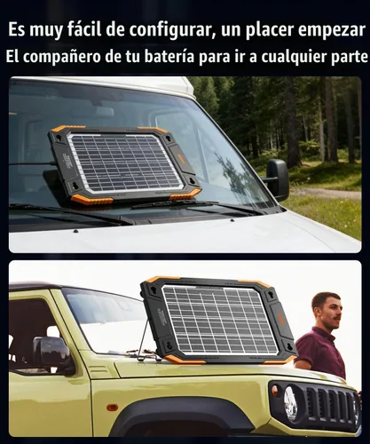 Vista 8 de BALDR Cargador de batería solar de 13 W actualizado, mantenedor de 12 V, portátil, impermeable, panel solar, kit de carga de goteo para automóvil