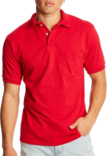 Vista 2 de Hanes Polo EcoSmart de manga corta para hombre, paquete de 2