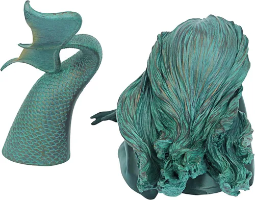 Vista 7 de Design Toscano Meara the Mermaid Swimmer - Estatua de jardín para interiores y exteriores, para patio, piscina o césped, 16 pulgadas de ancho, 7