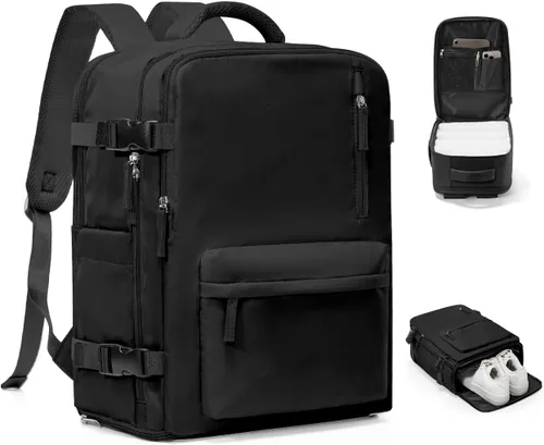 Vista 50 de VGCUB Mochila grande de viaje para trabajo, negocios, mochila para computadora portátil aprobada para vuelo, para mujeres y hombres, mochila