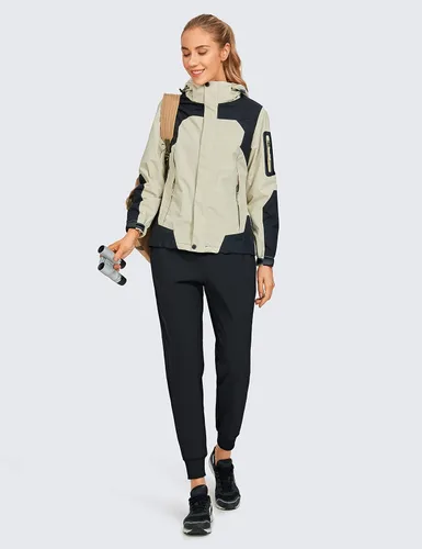 Vista 5 de CRZ YOGA Pantalones deportivos de entrenamiento con forro polar para mujer de 275 pulgadas impermeables para correr atletismo senderismo térmico