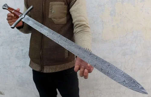Vista 4 de Exclusivo legendario acero de Damasco/espada/daga/espada gladiosa de 37 pulgadas de largo