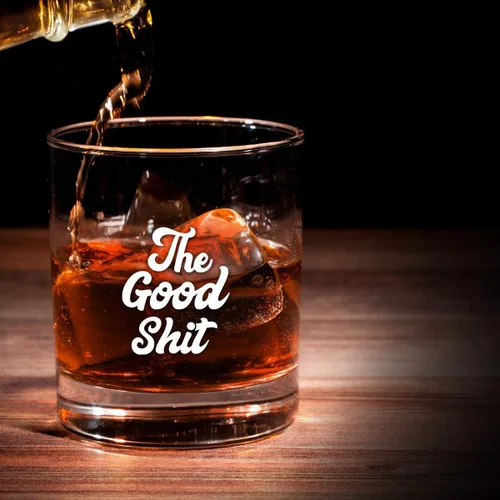 Vista 4 de The Good Sh!t Funny Whisky Bourbon Scotch Glass 11oz – Regalo de jubilación para hombres – Regalo de 40 años – Vidrio clásico de rocas antiguas