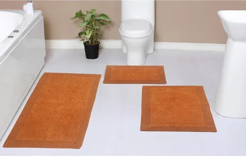 Vista 32 de Home Weavers Luxury Collection 100% Cotton Reversible Bathroom Rugs Set, Washable Rug, Soft Cotton Extra Soft and Absorbent Bath Rug, Kitchen Mat, 2