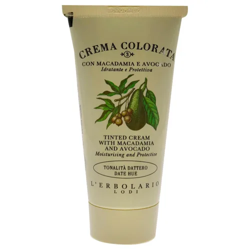 Vista 2 de L'Erbolario Crema facial tintada, tono de dátil, 1.6 oz Hidratante, innovadora loción de maquillaje, protege de arrugas y sequedad, macadamia