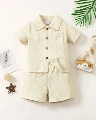 Vista 32 de Conjunto de ropa de verano para bebé y niño, camiseta de manga corta de algodón, pantalones cortos de dinosaurios, conjunto de ropa para niño