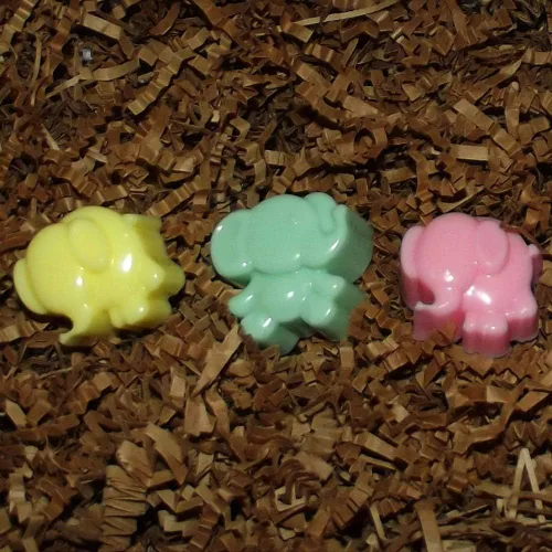 Vista 6 de Paquete de 2 moldes de caramelo de chocolate de elefante, moldes de silicona para bombas de grasa cetogénicas, mini crayón de jabón, molde de resina