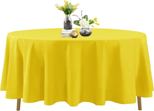 Vista 89 de Mantel de poliéster lavable de 132 pulgadas, resistente a las manchas y a las arrugas, mantel decorativo para mesa de comedor, fiestas de bufé